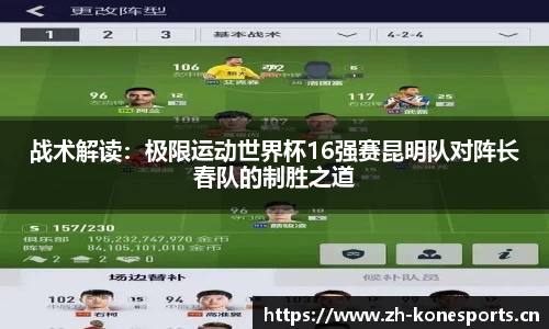 战术解读：极限运动世界杯16强赛昆明队对阵长春队的制胜之道